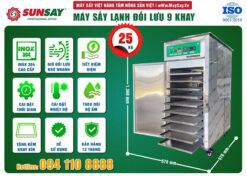 Máy sấy lạnh đối lưu 9 khay