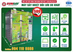 Đặc điểm nổi bật của máy sấy nhiệt đối lưu 80 khay SUNSAY