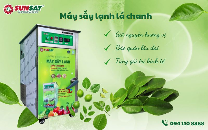 Máy sấy lạnh lá chanh 