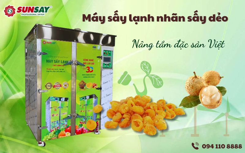 Máy sấy lạnh nhãn sấy dẻo